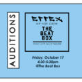 EFFEX – Auditions this Friday, October 17 – 4:30-5:30 pm